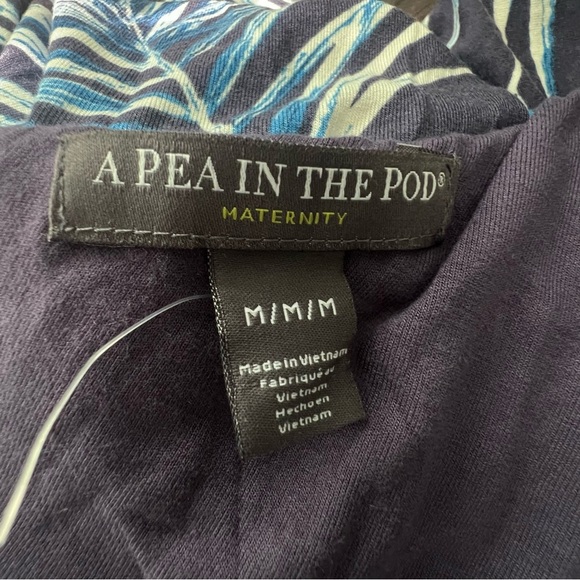 A Pea In The Pod One Shoulder Maxi Maternity Dress Jersey Stretch Tropical - Picture 7 of 7